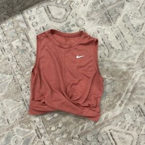 Burgundy Nike Tank Top With Twist